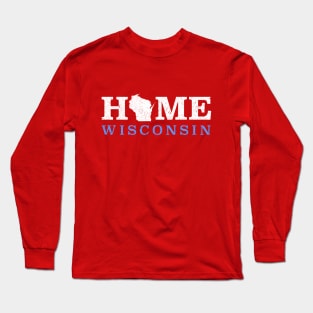 WI Wisconsin HOME design Long Sleeve T-Shirt